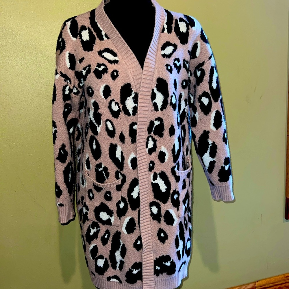 Leopard Sweater Cardigan